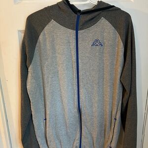 Kappa lightweight men’s zipper front hooded sweater size large